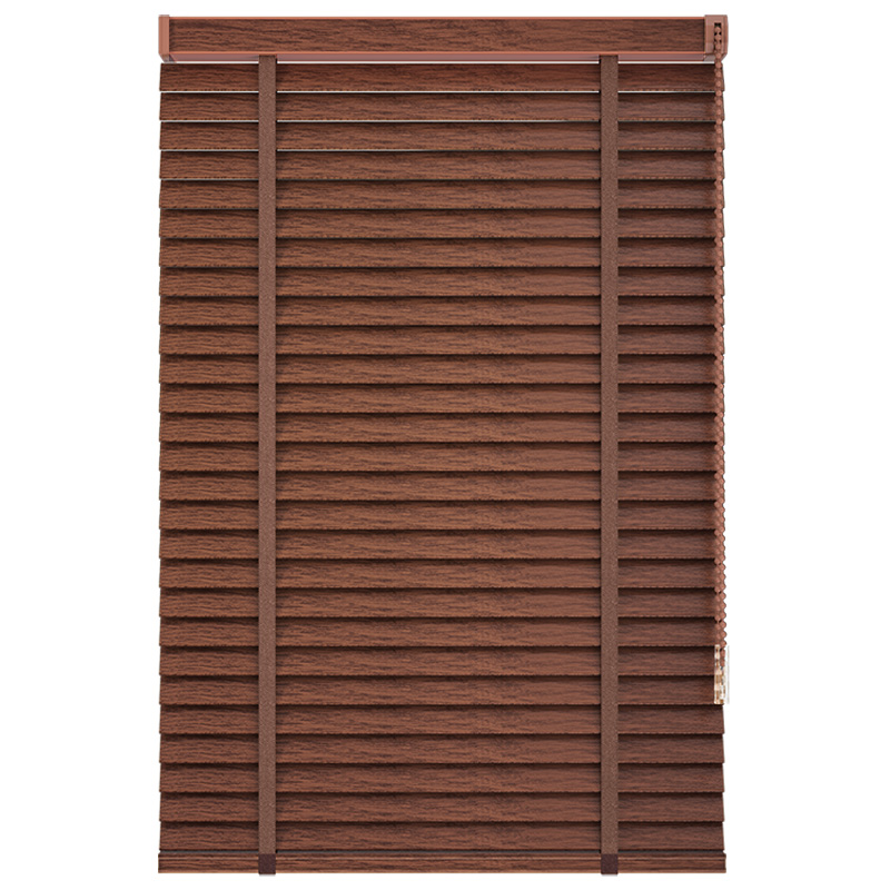 Brushed wooden window blinds